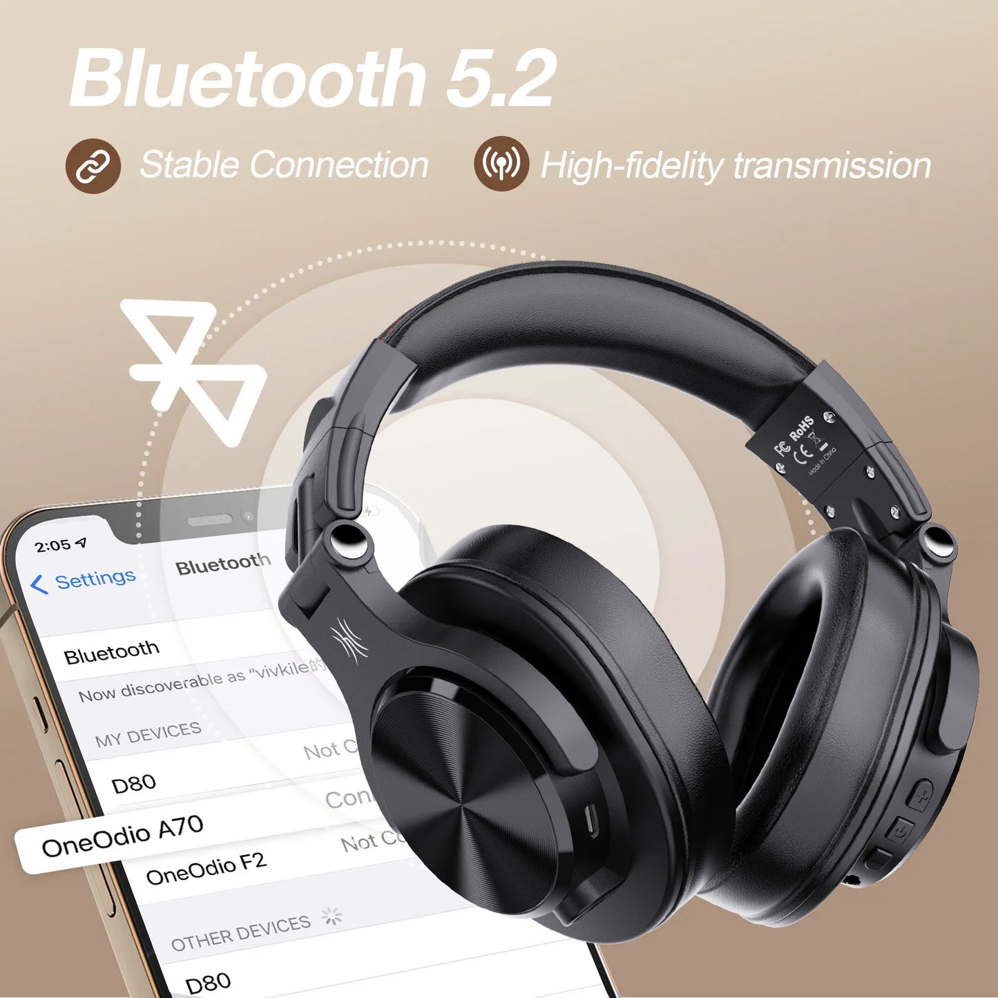 OneOdio Professional Wireless Bluetooth Headphones